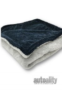 Edgeless 1100GSM Microfiber Drying Towel | Black/Steel Grey | 20" x 40"