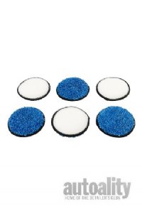 Autofiber U.F.O. Upholstery/Fabric Orbital Microfiber Pads - 3 Inch | 6-pk