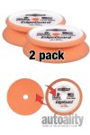 Buff and Shine 380EG | 3 Inch EdgeGuard Agent Orange Medium Polishing Foam Pad - 2pk
