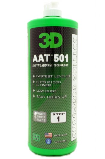 3D 501 AAT Rubbing Compound, 32 oz.