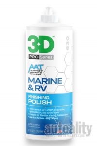3D 630 Marine & RV Finish Polish - 32 oz | Removes P2000 Grit Scratches, Oxidation & Swirls | High-Gloss Finish | No Fillers, Low Dust Formula