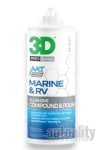 3D 640 Marine & RV All-In-One Compound & Polish - 32 oz | Gel Coat Swirl & Oxidation Remover | Removes P2000 | Deep Wax Shine