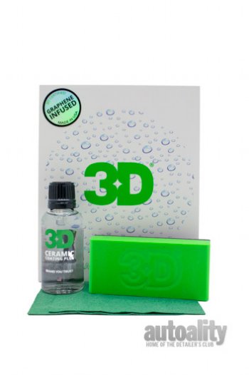 3D Ceramic Coating+Graphene Infused Kit-1oz/30ml-5yr-best Oleophobic+Hydrophobic