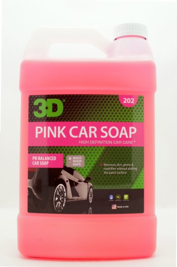 3D 202 Pink Car Soap, 128 oz.