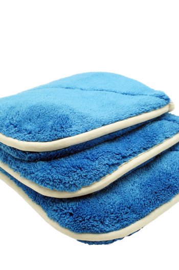 Microfiber Rinseless Wash Towel 8"X8" Blue Green Double Flip 3 Pack 