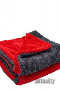 Autofiber Dreadnought Jr. Detailing Towel - 2-pk | Red/Dark Grey
