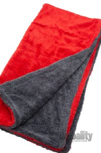 Autofiber Dreadnought XL Microfiber Drying Towel | Red/Dark Grey
