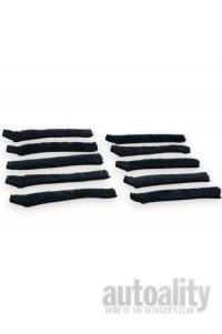 Autofiber Detail Stix Refill Covers - Microfiber Terry | Narrow | Black | 10pk