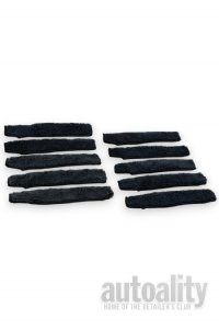 Autofiber Detail Stix Refill Covers - Microfiber Terry | Wide | Black | 10pk
