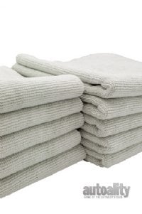 Autofiber Korean Pearl 450 Edgeless Microfiber Towel - 10-pk | Light Grey