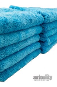 Autofiber Korean Plush 550 Edgeless Microfiber Towel - 10-pk | Teal Blue