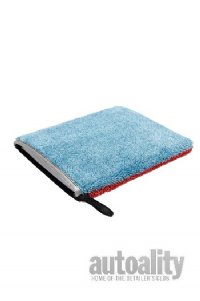 Autofiber Zero Cuff Microfiber Twist Pile Glass/Wash Mitt - Red/Blue