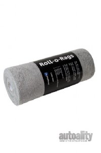 Autofiber Roll-o-Rags Microfiber Towels - Grey - 12" x 12" - 30/Roll