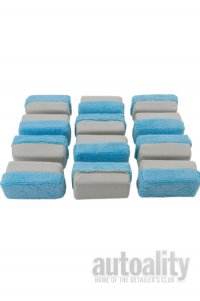 Autofiber Saver Half Microfiber Half Suede Applicator - 12-pk | Blue/Grey | Mini