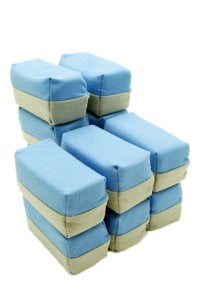 Autofiber Saver Microfiber Suede Applicator - 12-pk | Blue/Grey | Mini