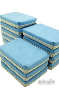 Autofiber Saver Microfiber Suede Applicator - 12-pk | Blue/Grey | Thin