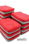 Autofiber Saver Microfiber Applicator - 12-pk | Red/Grey | Thin