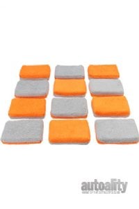 Autofiber Saver Microfiber Applicator - 12-pk | Orange/Grey | Thin