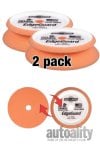 Buff and Shine 380EG | 3 Inch EdgeGuard Agent Orange Medium Polishing Foam Pad - 2pk