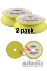 Buff and Shine 334EG | 3 Inch EdgeGuard Yellow Polishing Foam Pad - 2pk