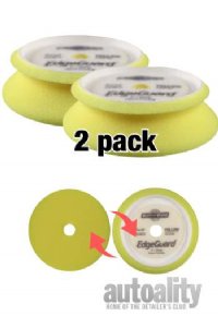 Buff and Shine 334EG | 3 Inch EdgeGuard Yellow Polishing Foam Pad - 2pk
