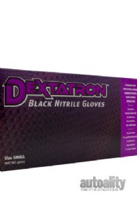 Dextatron Black Nitrile Gloves | Small - 100/box