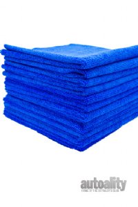 Edgeless 350GSM Microfiber Towel | Blue | 16" x 16" | 180-pk