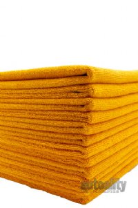 Edgeless 350GSM Microfiber Towel | Gold | 16" x 16" | 12-pk