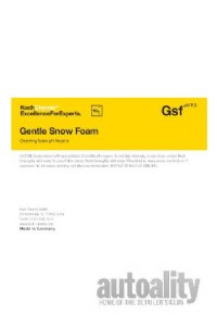 Koch Chemie Gsf Gentle Snow Foam Bottle Label