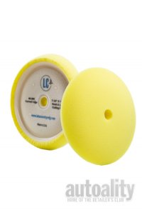 Lake Country Smooth Curved Edge Rotary Yellow Cutting Foam Pad - 7.5"