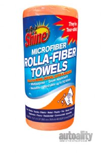Magna Shine Rolla-Fiber Towels - Orange - 12" x 12" - 50/Roll