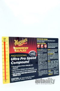 Meguiar's M110 Mirror Glaze Ultra Pro Speed Compound Secondary Label