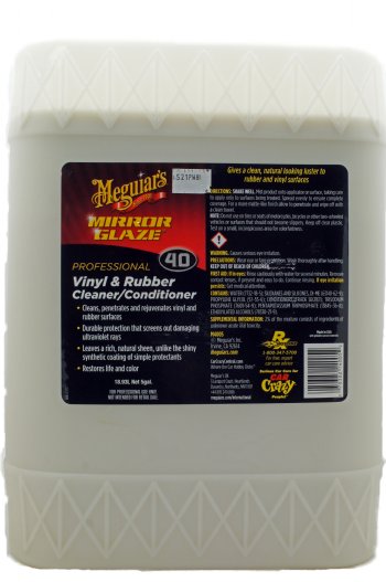 Meguiar S M40 Mirror Glaze Vinyl Rubber Cleaner Conditioner 5 Gallon
