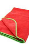 Dual Pile 380GSM Microfiber Towel - Red, 16" x 24"