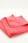 Short Pile 380GSM Microfiber Towel, Red 16" x 16", 2-pk.