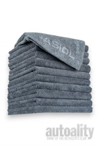 Nasiol Wipe & Buff Microfiber Cloth - Light Grey - 10pk | Ceramic Coating Leveling Towel