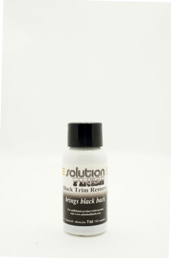 Solution Finish - Black Plastic & Vinyl Restorer - Use for Car and Truck Detailing - 1 oz.