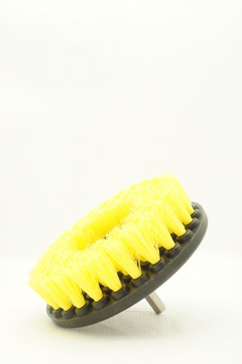 Upholstery Cleaning Brush Drill Attachment | 5 Yellow Medium